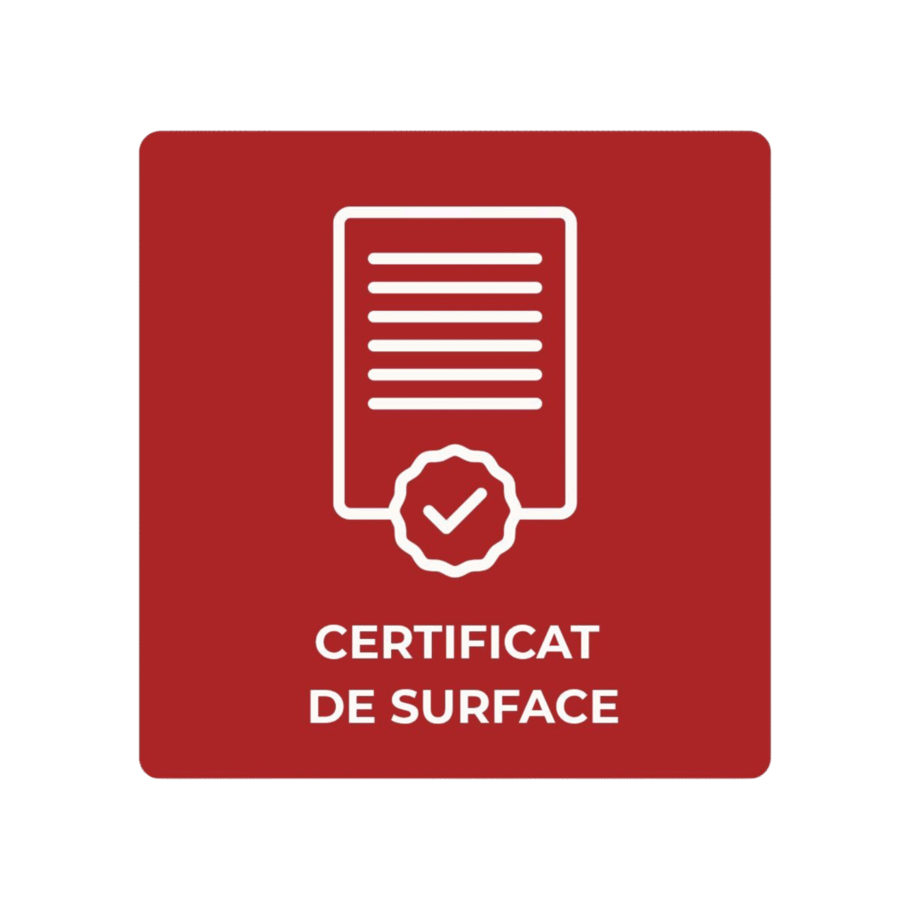 certificatdesurface